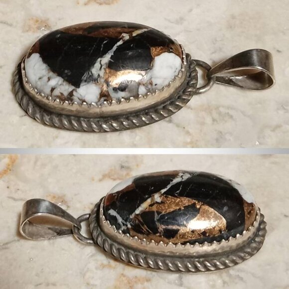 UNIQUE! White Buffalo sterling silver pendant 01 hallmarked NEW - Picture 5 of 8